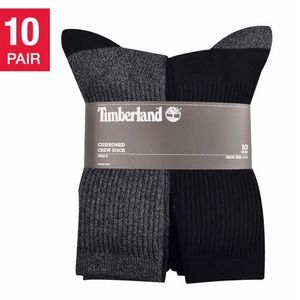 Timberland Men’s Cushioned Crew Socks Cotton Blend 10 Pairs Bundle Size 6-12 NWT